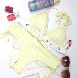 White Yellow Bikini Set Size S